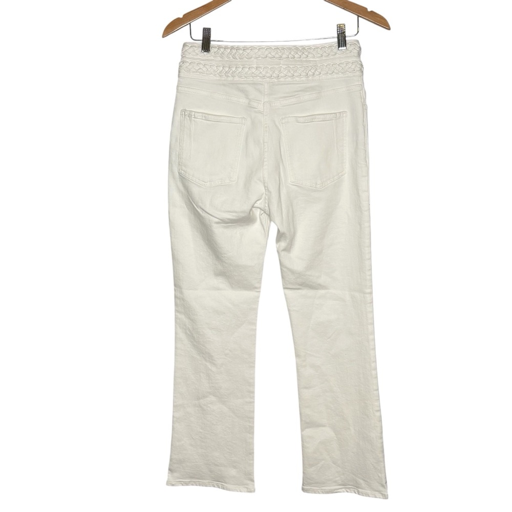 NWT Derek Lam 10 Crosby Harlow Braided High-Rise Flare Ankle Jeans Ecru 28 - Picture 6 of 15